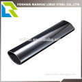Oval shape black stainless steel tube for handrail